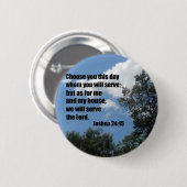 Joshua 24:15 ronde button 5,7 cm (Voorkant /achterkant)