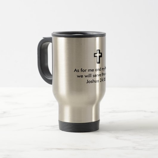 Joshua 24:15 Travel Mug Reisbeker (Voorkant links)