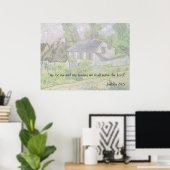 Joshua 24:15 Van Gogh House Poster (Thuiskantoor)