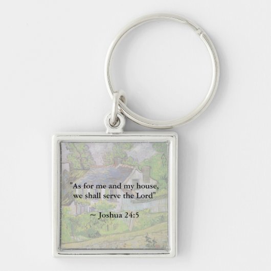 Joshua 24:15 Van Gogh House Sleutelhanger (Voorkant)