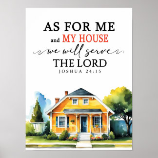 joshua 24:15 Wat mij betreft Poster