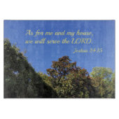 Joshua 24:15 Wat mij en mijn huis betreft, zullen Snijplank (Voorkant)