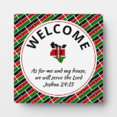 Joshua 24:15 Wat mij en mijn huis KENYA betreft, w Fotoplaat (Voorkant)