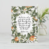 Joshua 24:15 waterverf bible verscard (Staand voorkant)