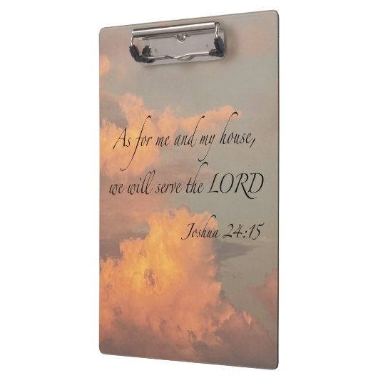 Joshua 24:15 Zoals voor mij en... klembord (Links)