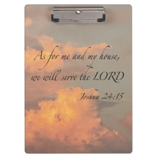 Joshua 24:15 Zoals voor mij en... klembord