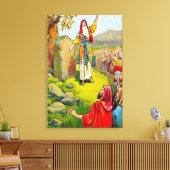 Joshua 24:1-15 Joshua's Afscheidsdoek Canvas Afdruk (Insitu (Woonkamer))