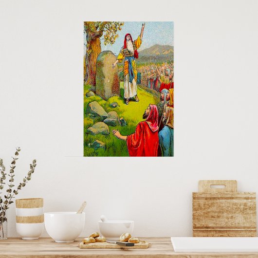 Joshua 24:1-15 Joshua's Farewell poster (Keuken)