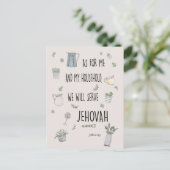 Joshua 24:5 zullen we Jehovah dienen Briefkaart (Staand voorkant)