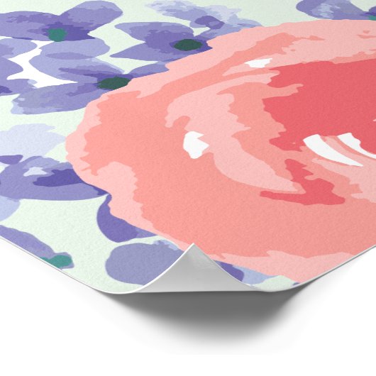 Joshua 24 Bijbelvers zullen we bloemkunst serveren Poster (Hoek)