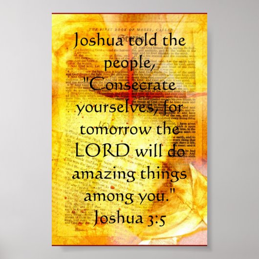 Joshua 3:5 poster (Voorkant)