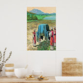 Joshua 3 God houdt het poster van de Jordaan tegen (Keuken)