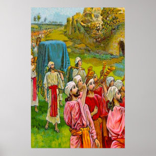 Joshua 6 The Wall of Jericho Herfsten Flat poster