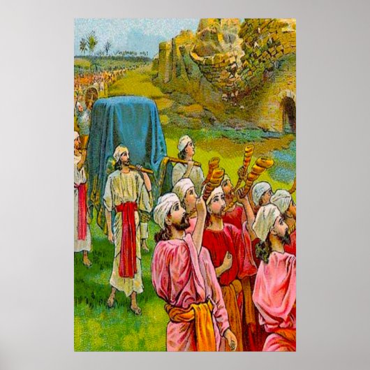 Joshua 6 The Wall of Jericho Herfsten Flat poster (Voorkant)
