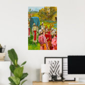 Joshua 6 The Wall of Jericho Herfsten Flat poster (Thuiskantoor)