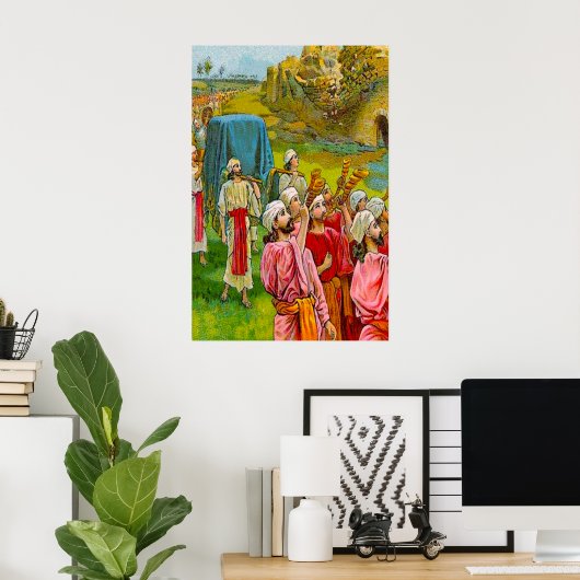 Joshua 6 The Wall of Jericho Herfsten Flat poster (Thuiskantoor)