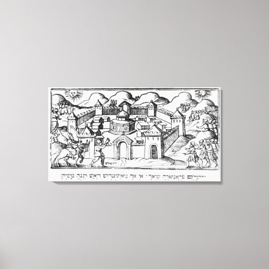 Joshua aan de zalen van Jericho Canvas Afdruk (Voorkant)