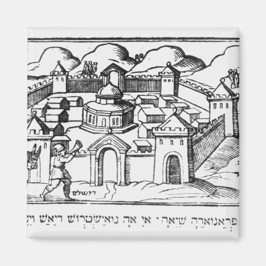 Joshua aan de zalen van Jericho Magneet (Voorkant)