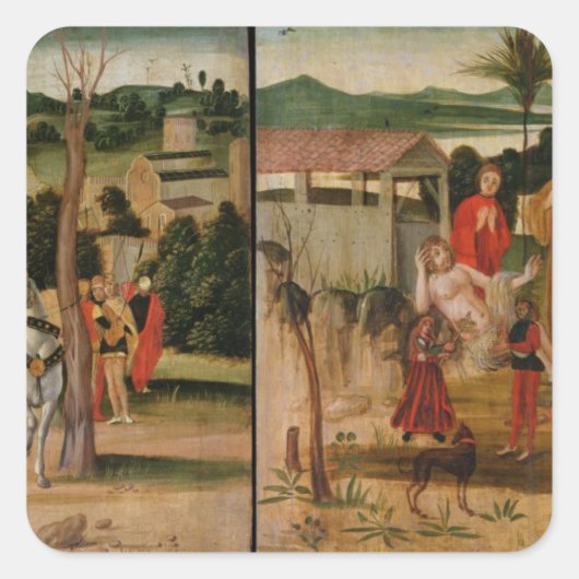 Joshua aan de zalen van Jericho Vierkante Sticker (Voorkant)