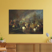 Joshua bij de muren van Jericho Canvas Afdruk (Insitu (Woonkamer))