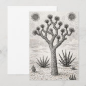 joshua boom schets | woestijn schets kunst bedankkaart (Voorkant / Achterkant)