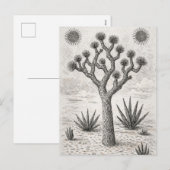 joshua boom schets | woestijn schets kunst feestdagenkaart (Voorkant / Achterkant)