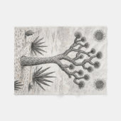 joshua boom schets | woestijn schets kunst fleece deken (Voorkant (Horizontaal))