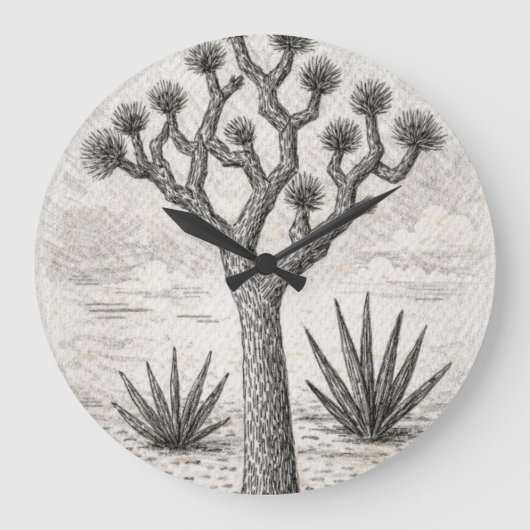joshua boom schets | woestijn schets kunst grote klok (Voorkant)