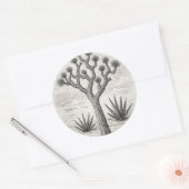 joshua boom schets | woestijn schets kunst ronde sticker (Envelop)