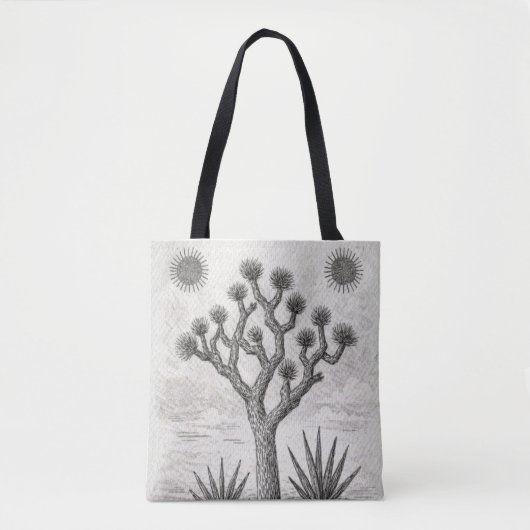 joshua boom schets | woestijn schets kunst tote bag (Voorkant)