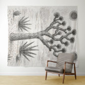 joshua boom schets | woestijn schets kunst wandkleed (In Situ (horizontaal))