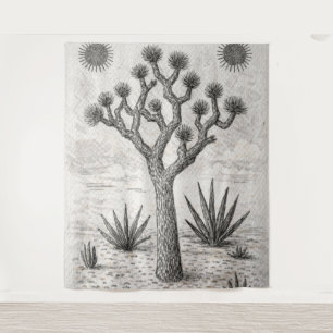 joshua boom schets woestijn schets kunst wandkleed
