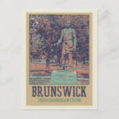 Joshua Chamberlain statue Brunswick Maine USA Briefkaart (Voorkant)