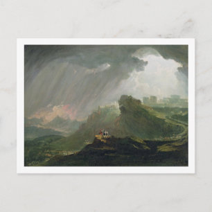 Joshua die de zon aan het bevelen is om nog steeds briefkaart