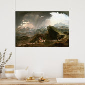 Joshua die de zon aan het commanderen is - John Ma Poster (Keuken)