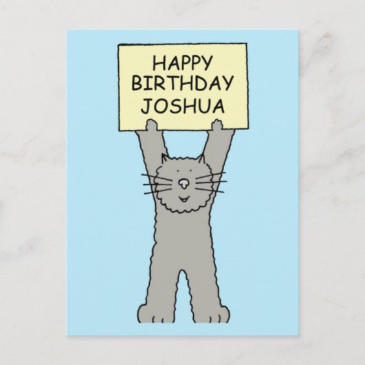 Joshua Happy Birthday Briefkaart (Voorkant)