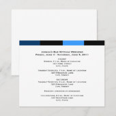 Joshua Isaac Bar Mitzvah Weekend Schedule Card Kaart (Voorkant / Achterkant)