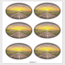Joshua Knight-herdenkingsstickerset van vinylstick Sticker
