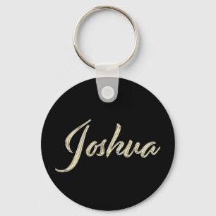 Joshua Naam whitegold Button Schlüsselanhänger Sleutelhanger