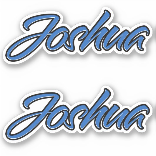 Joshua Name blue Aufkleber Sticker Stickerset (Voorkant)