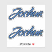 Joshua Name blue Aufkleber Sticker Stickerset (Vel)