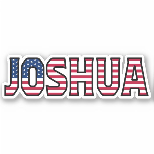 Joshua Name Vorname USA Sticker Stickerset (Voorkant)