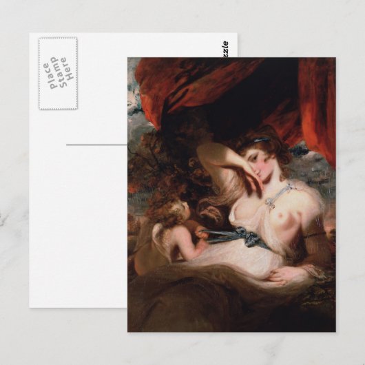 Joshua Reynolds- Cupid Unfastening Girdle of Venus Briefkaart (Voorkant / Achterkant)
