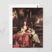 Joshua Reynolds- Lady Delm en haar kinderen Briefkaart (Voorkant / Achterkant)