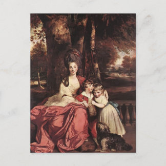 Joshua Reynolds- Lady Delm en haar kinderen Briefkaart