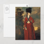 Joshua Reynolds- Lady Worsley Briefkaart (Voorkant / Achterkant)