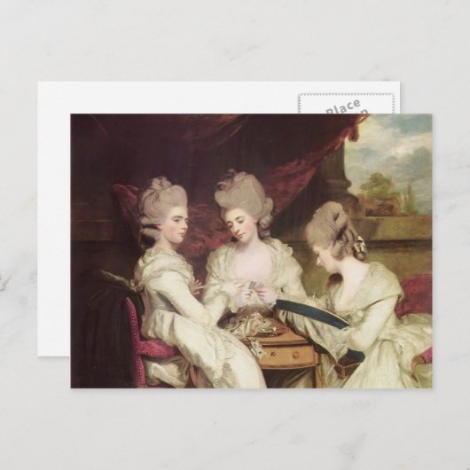 Joshua Reynolds- The Dames Waldegrave Briefkaart (Voorkant / Achterkant)