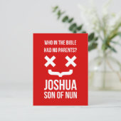 Joshua Son of Nun Christelijke Humor Briefkaart (Staand voorkant)