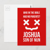 Joshua Son of Nun Christelijke Humor Briefkaart (Voorkant / Achterkant)