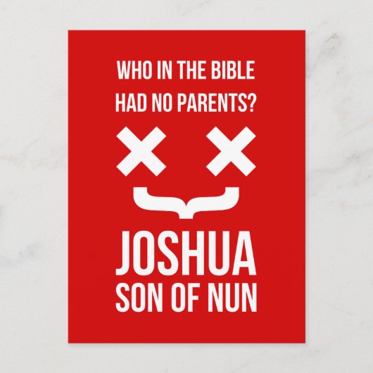 Joshua Son of Nun Christelijke Humor Briefkaart (Voorkant)